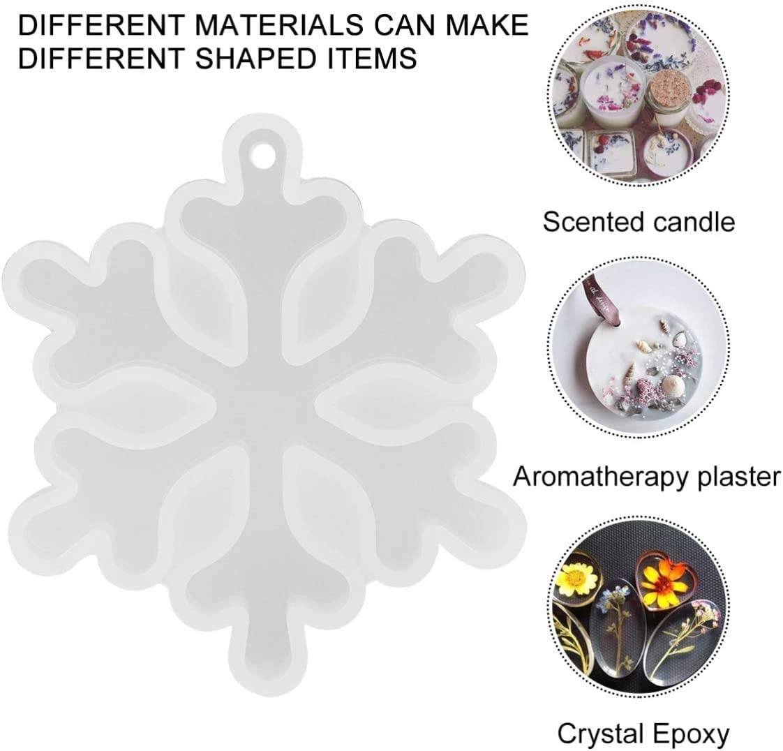 Silicone Christmas Snowflake Molds - Resin Casting -4
