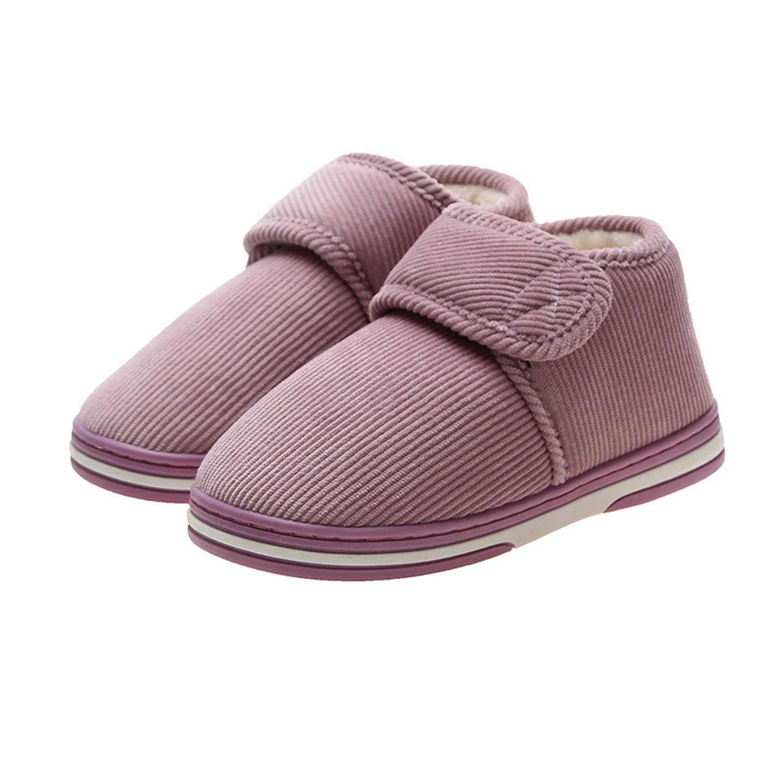 Pantofole Slifor In Feltro Fuzzy Da Donna Memory Foam Chiuse Slifori Da Signore Con Suola In Gomma Antiscivolo Calda-viola-35-36