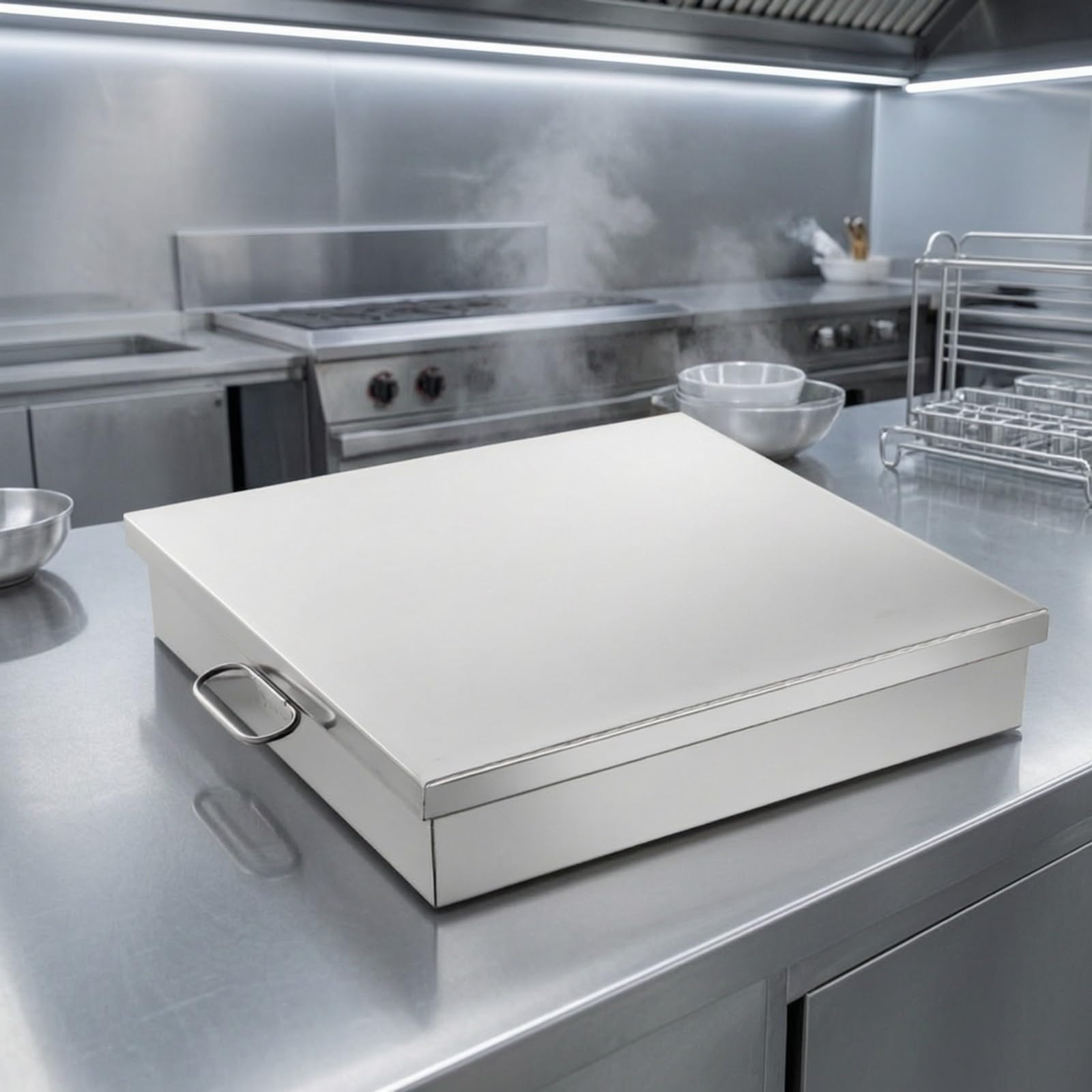 Qianly Recipiente Cocina Versátil Banja con Laterales Resistente para Cocina, Sin Tapa