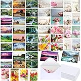 Feifeiya 48 Sets Religious Christian Birthday Card with Scripture Bible Verse Scripture with Envelope No Repeated Blessings Birthday Card Boxed Assortment Gift 4 x 6 Inch