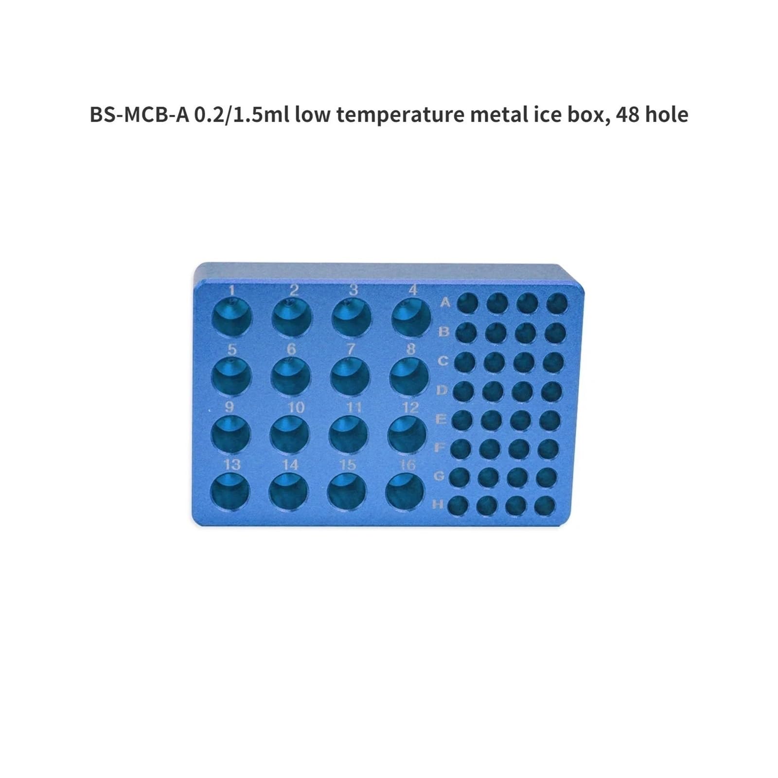 Tubo de centrífuga PCR de laboratorio de caja de hielo metálica de baja temperatura (0,2/1,5 ml/15 ml/50 ml)(BC037)