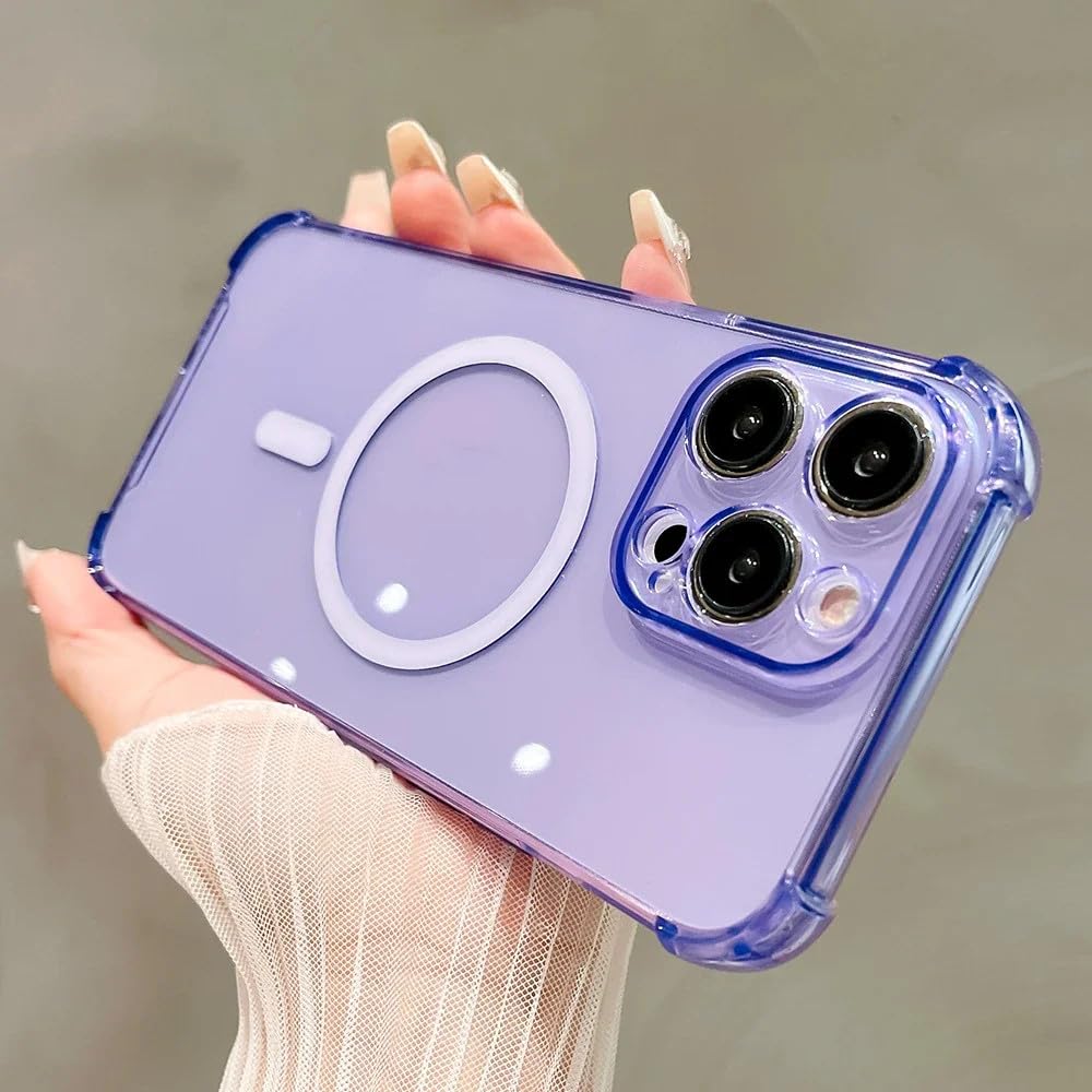 Coque mate magnétique premium pour iPhone 15 Pro Max violette - 6