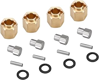 INJORA Brass Wheel Hex Hub 7mm(+3mm) Extenders Adaptor for TRX4M 1/18 RC Crawler Car Upgrade