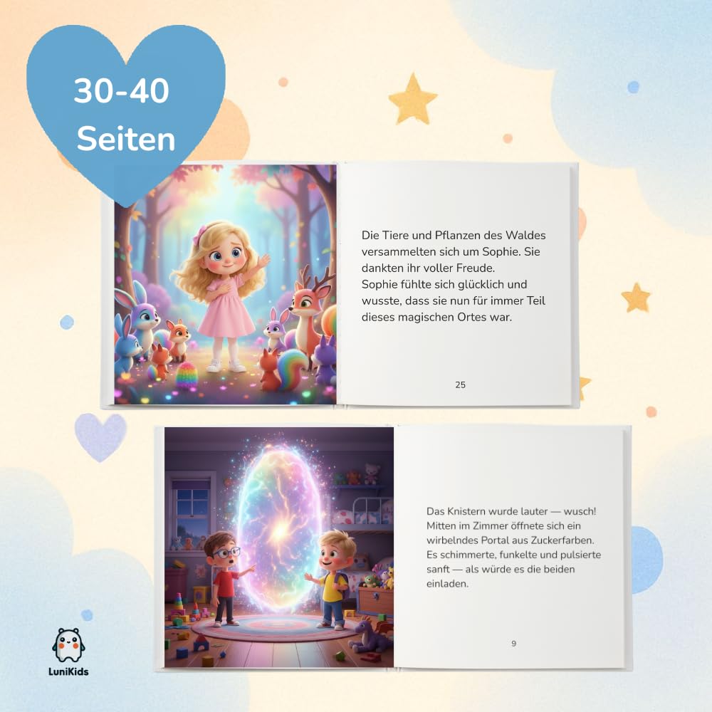 Personalisierbares Kinderbuch – Individuelle Geschichte & Illustrationen | Komplett einzigartiges Buch mit eigenem Namen, Charakter, Thema & Story | Geschenk für Kinder (Softcover)