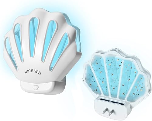 Miniatura 1 de Trampa para insectos voladora HU002 - Trampa para moscas enchufable para interiores, matamoscas eléctrico para interiores, con luz nocturna,