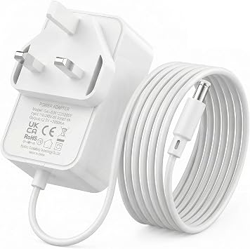 12V Power Adapter Compatible with BT Openreach EchoLife HG612 Fibre-Optic Modem, 5.5 * 2.1mm DC Plug, Universal Charger for Routers, Security Cameras White, 1.5M