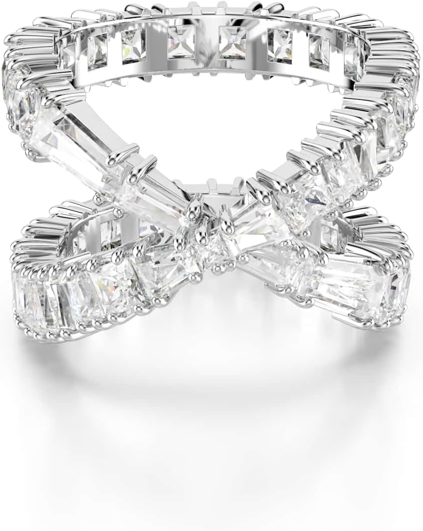 Swarovski Hyperbola Motif Ring Rhodium Shiny White, Size 58 (US 8)