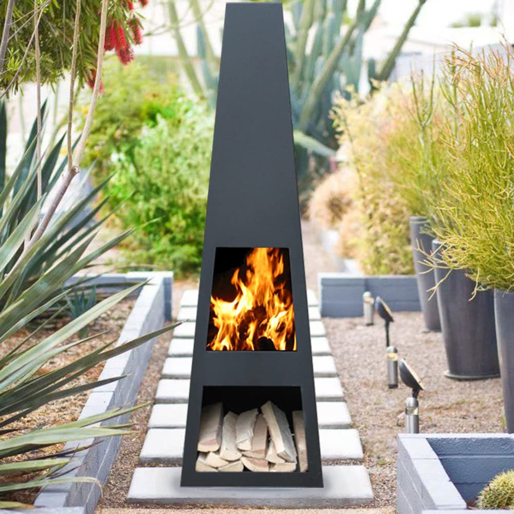 gardenmaxx vilos schwarz Stahl Terrassenofen Outdoor Heizung