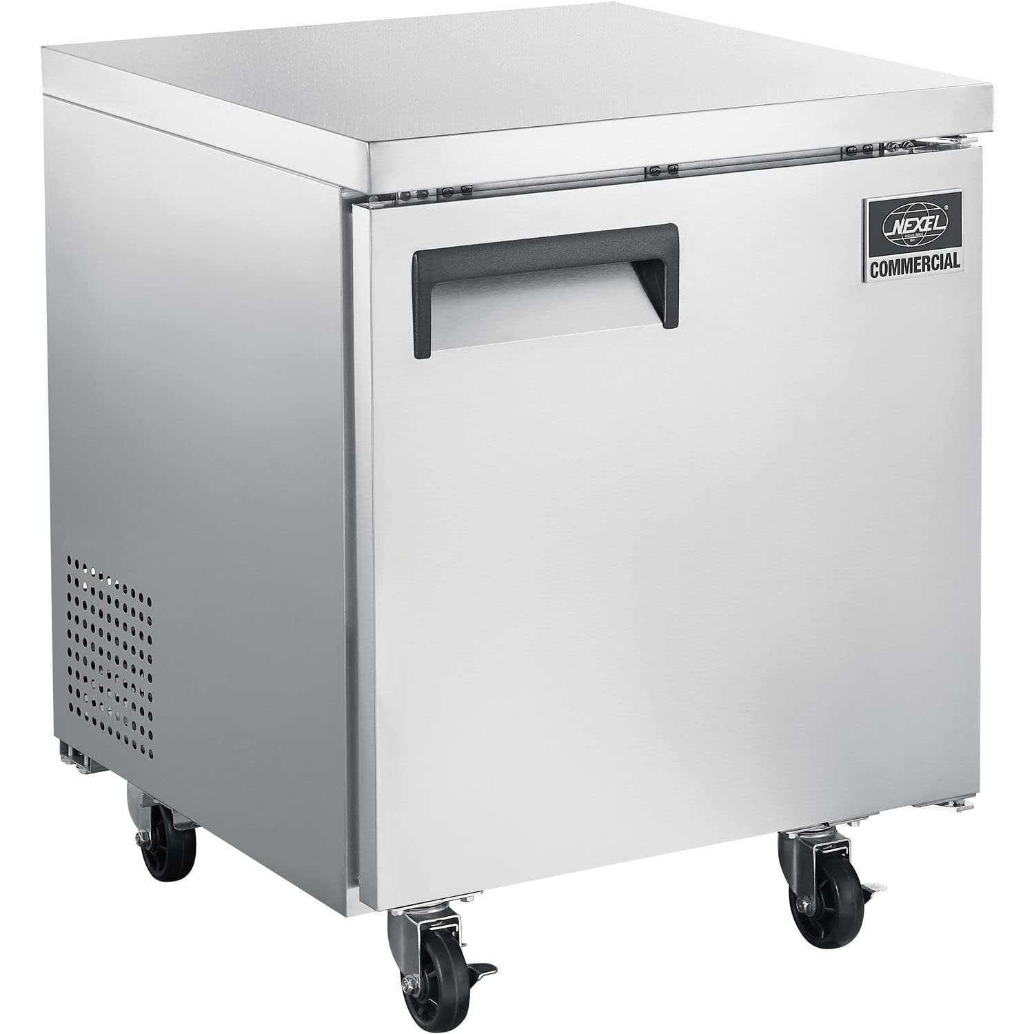 Nexel Undercounter Freezer, Solid Door, 5.5 Cu. Ft., Stainless Steel