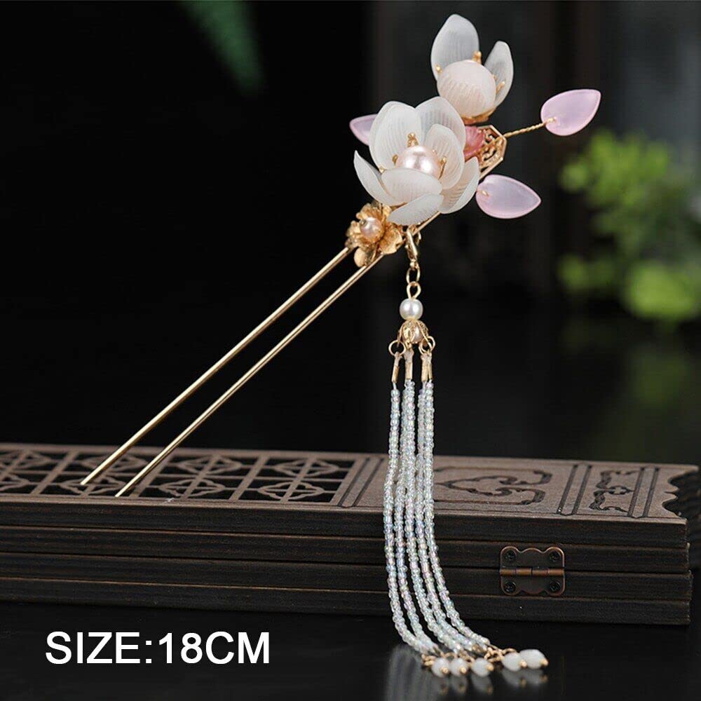 Chińska spinka do włosów,Vintage Hair Chopstick,Chiński styl Hanfu Hair Stick Women Metal Glaze Hair Fork Pałeczki do włosów Spinka do włosów