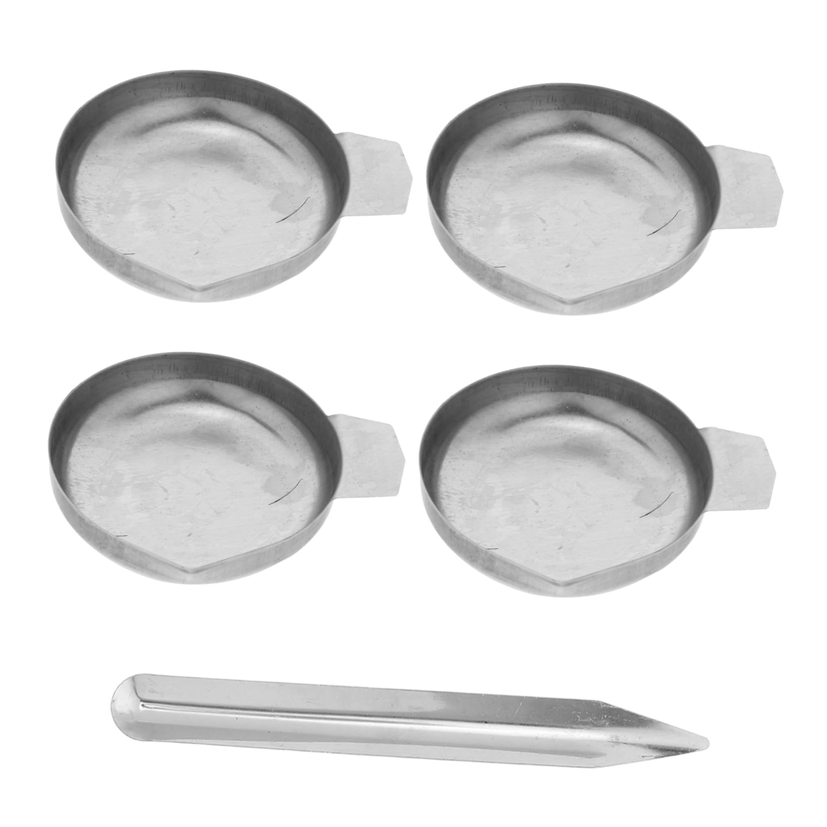 ABOOFAN 10 Pièces Plateau de Pesée Acier Inoxydable avec Bec Étroit Plateau de Pesée Précis pour Bijoux Poudre et Liquides pour Balance de Laboratoire et Échelle Alimentaire