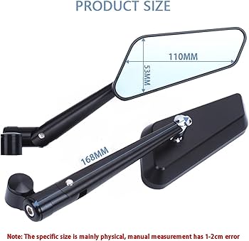 Amazon | オートバイバックミラーハンドルバーエンドミラーストリート