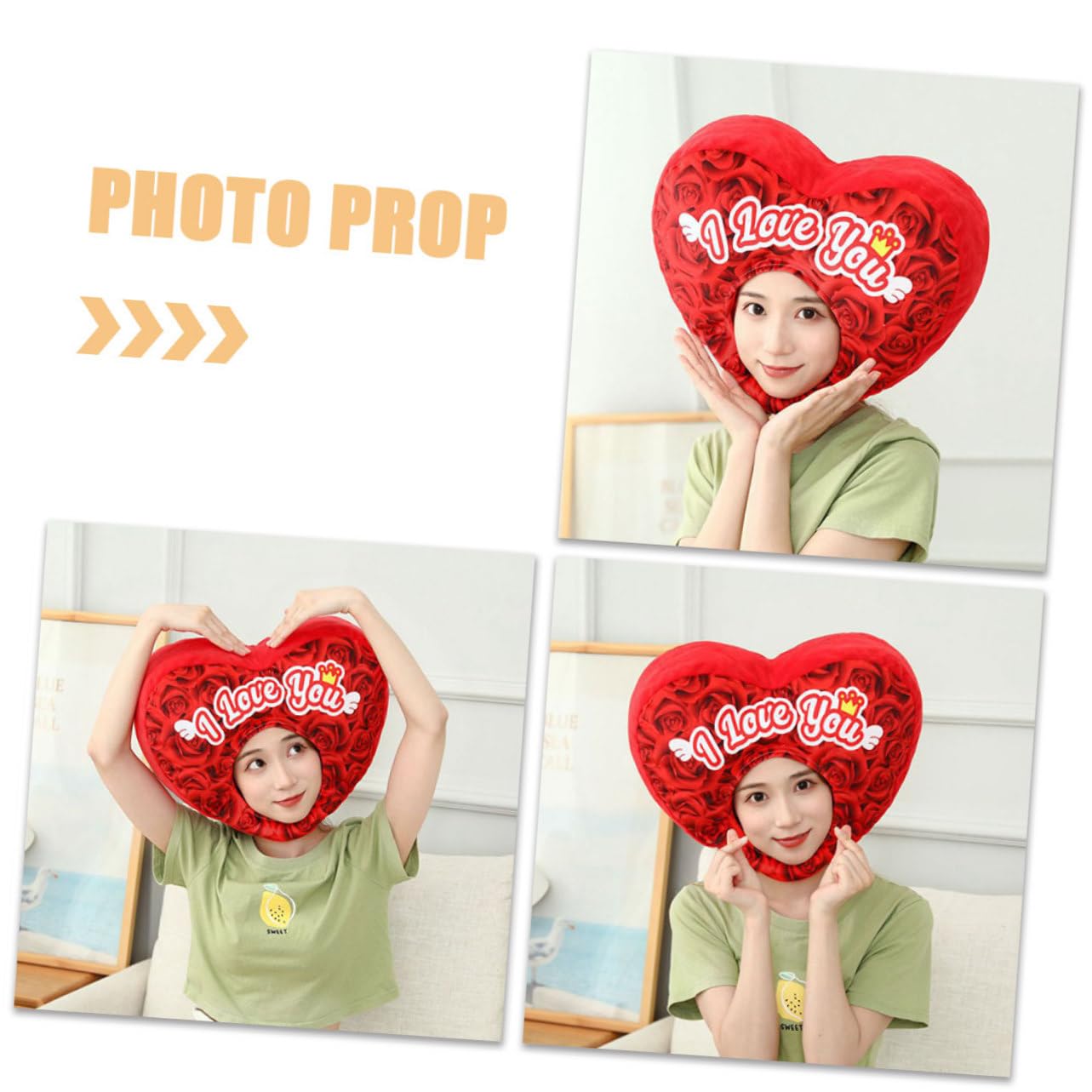 Amosfun Tocado De Cosplay Diseño De Corazón Sombrero De Fiesta para Accesorios De Foto