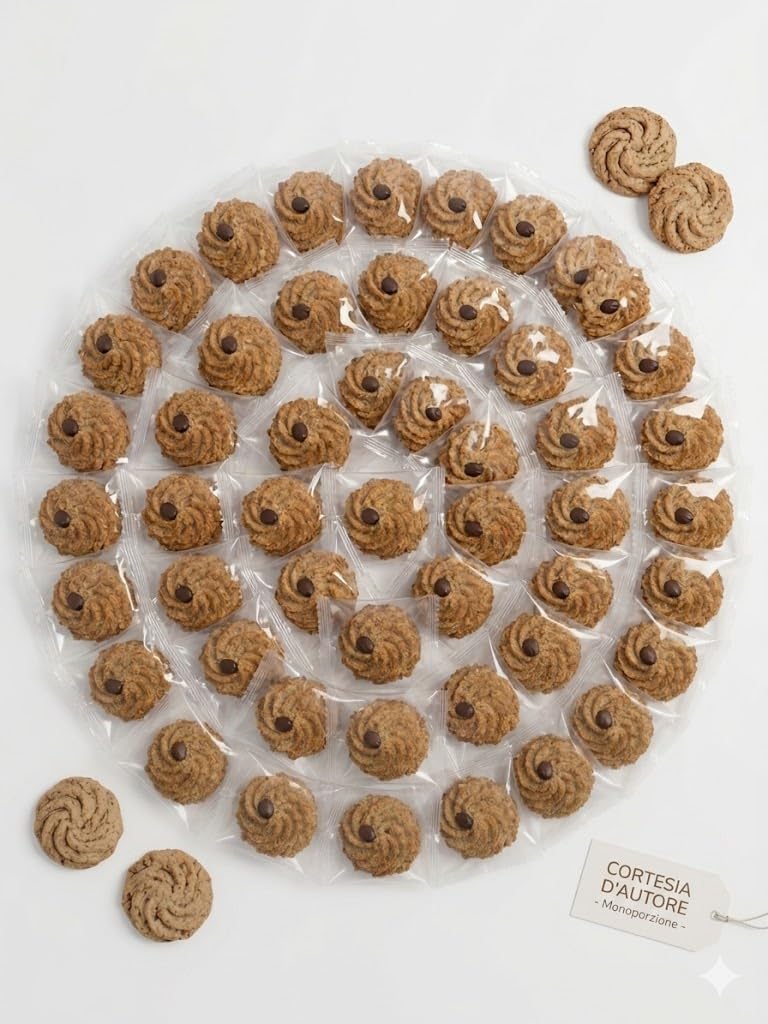 Dolci Si Biscotti Artigianali Mandorla e Caffè, Pasticceria Secca Monoporzione, 2 KG