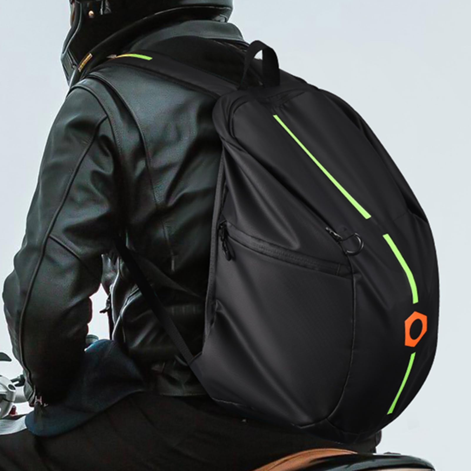 Zaino da moto impermeabile - Borsa da equitazione ergonomica, supporto per | casco durevole, attrezzatura da viaggio pesante | Backpack universale Motorbike per gli uomini all'aperto sport