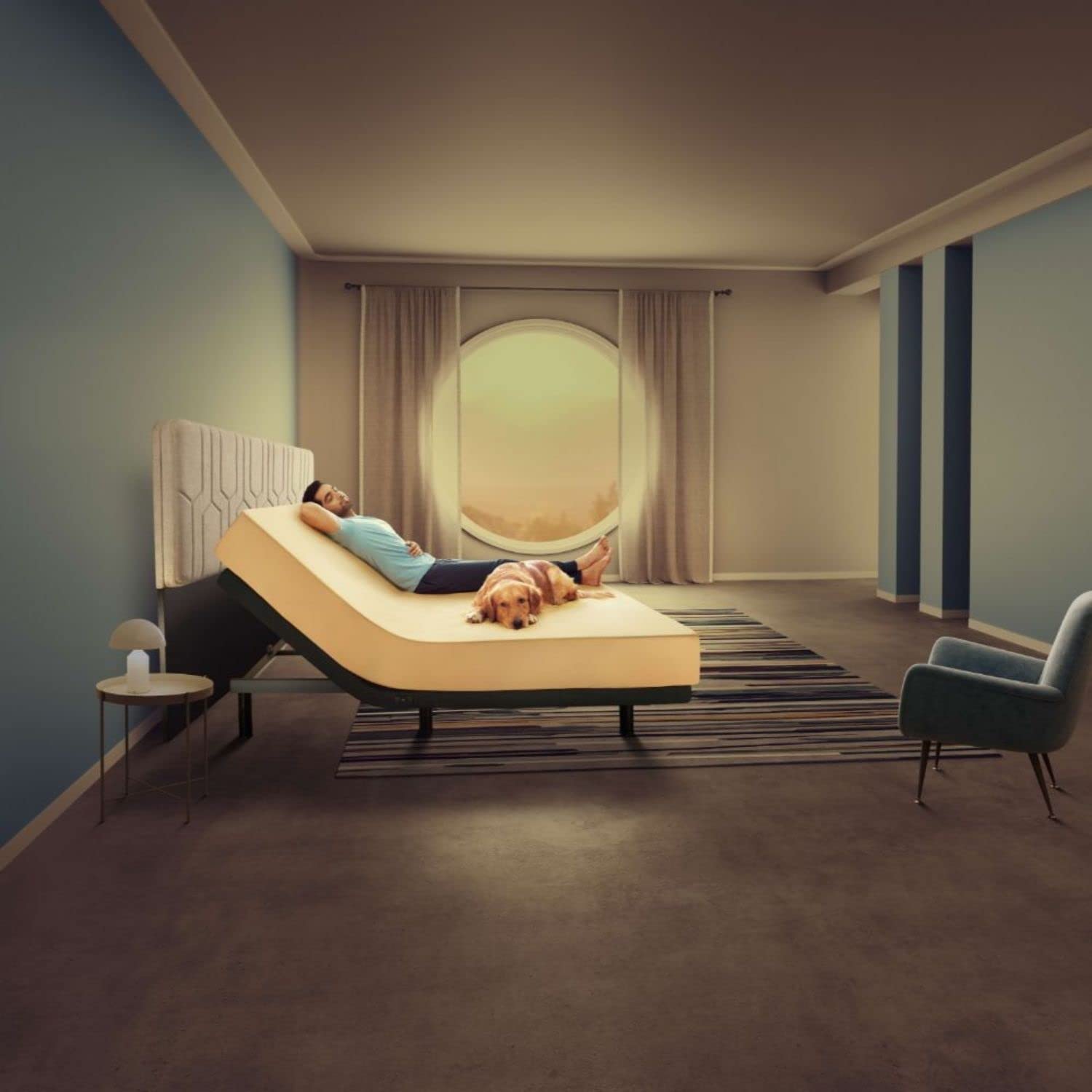 duroflex Metal Wave Plus - Smart Adjustable Matte Recliner Bed with Zero Gravity & Anti-Snore Mode | in-Built Massage System |2 Memory Presets | Queen Size Bed (78x60 Inch), White