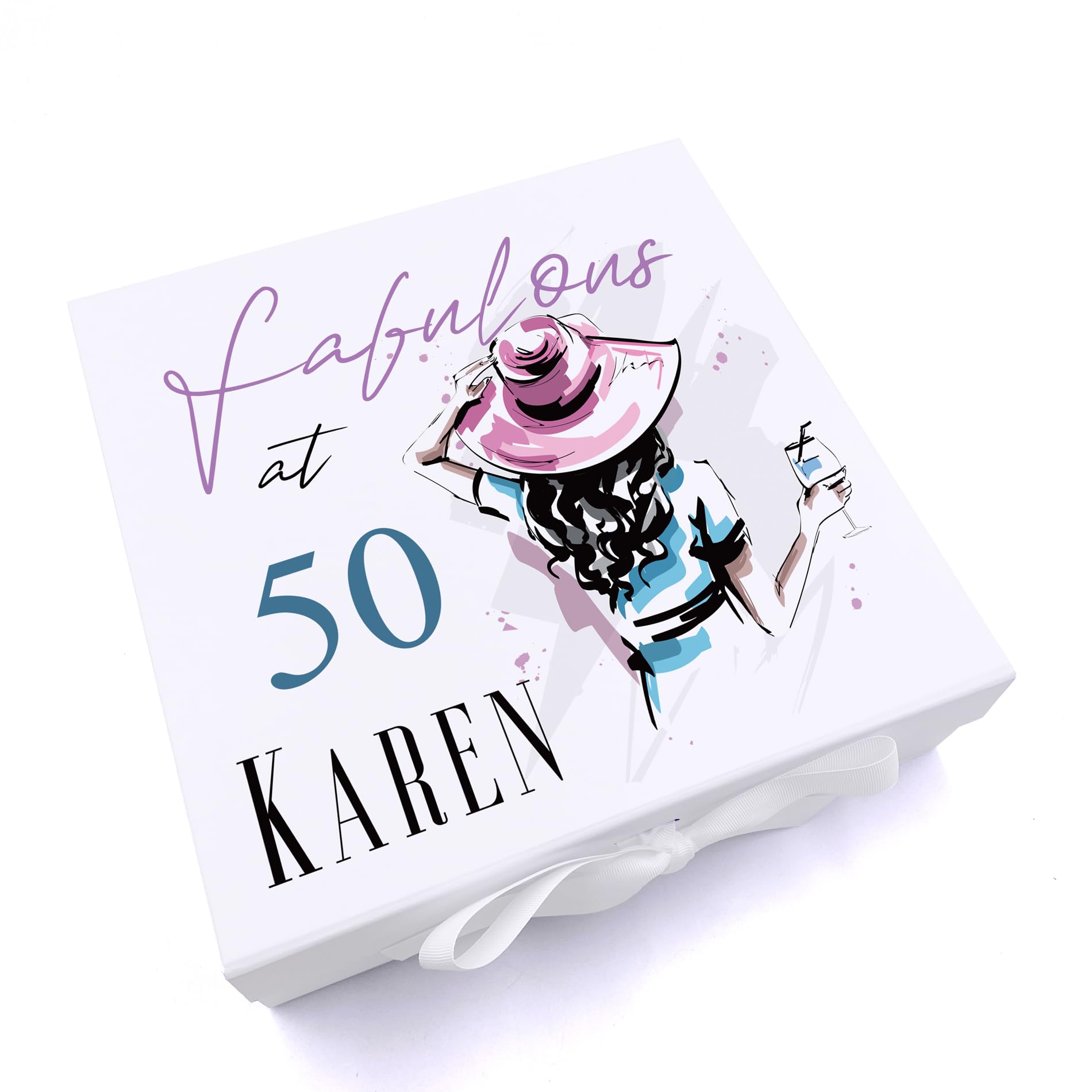 Ukgiftstoreonline White Personalised Fabulous At 18Th, 21St, 30Th, 40Th, 50Th, 60Th Any Age Birthday Gift Keepsake Memory Box