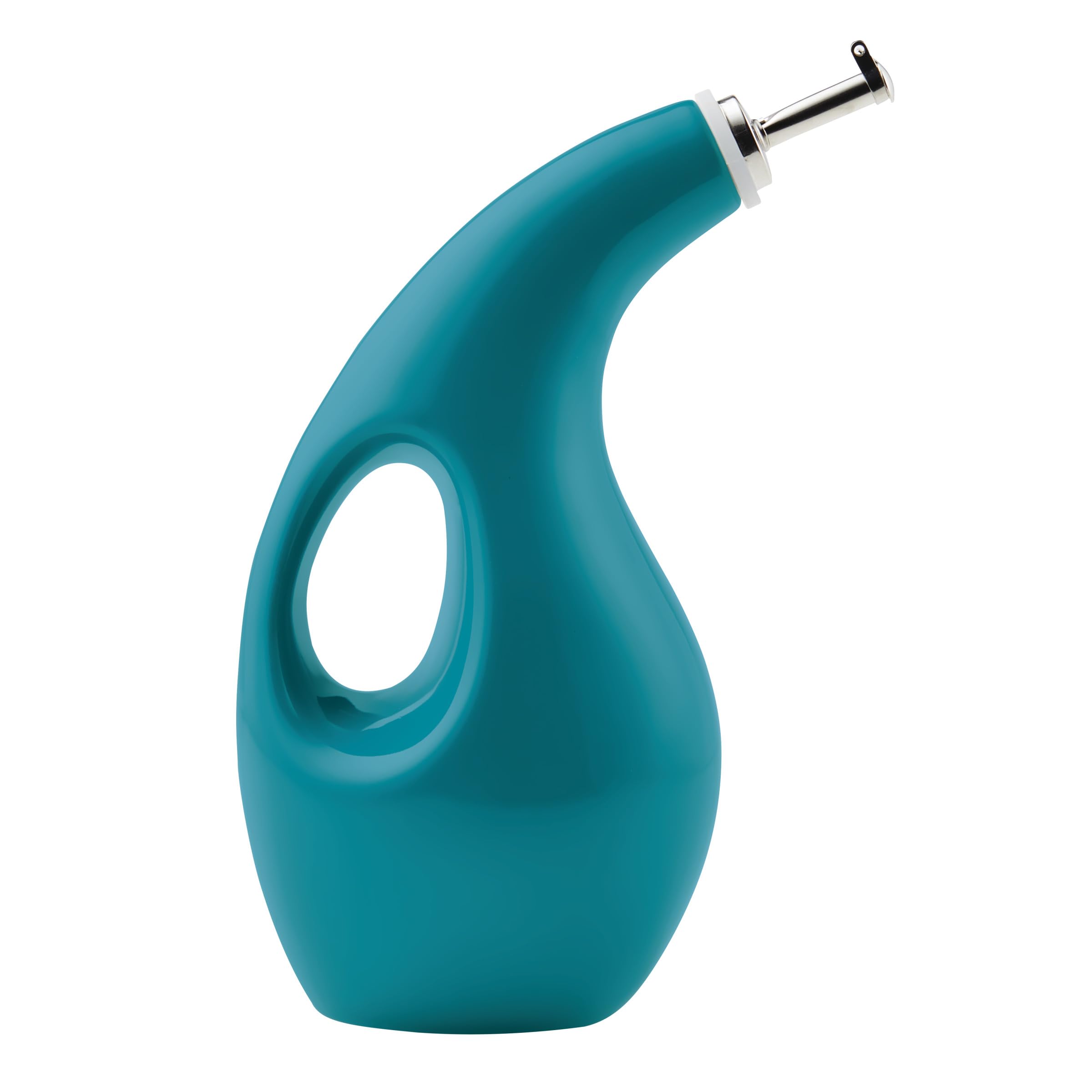 Rachael Ray Ceramics AOVE Botella dispensadora de aceite y vinagre, 24 onzas, turquesa