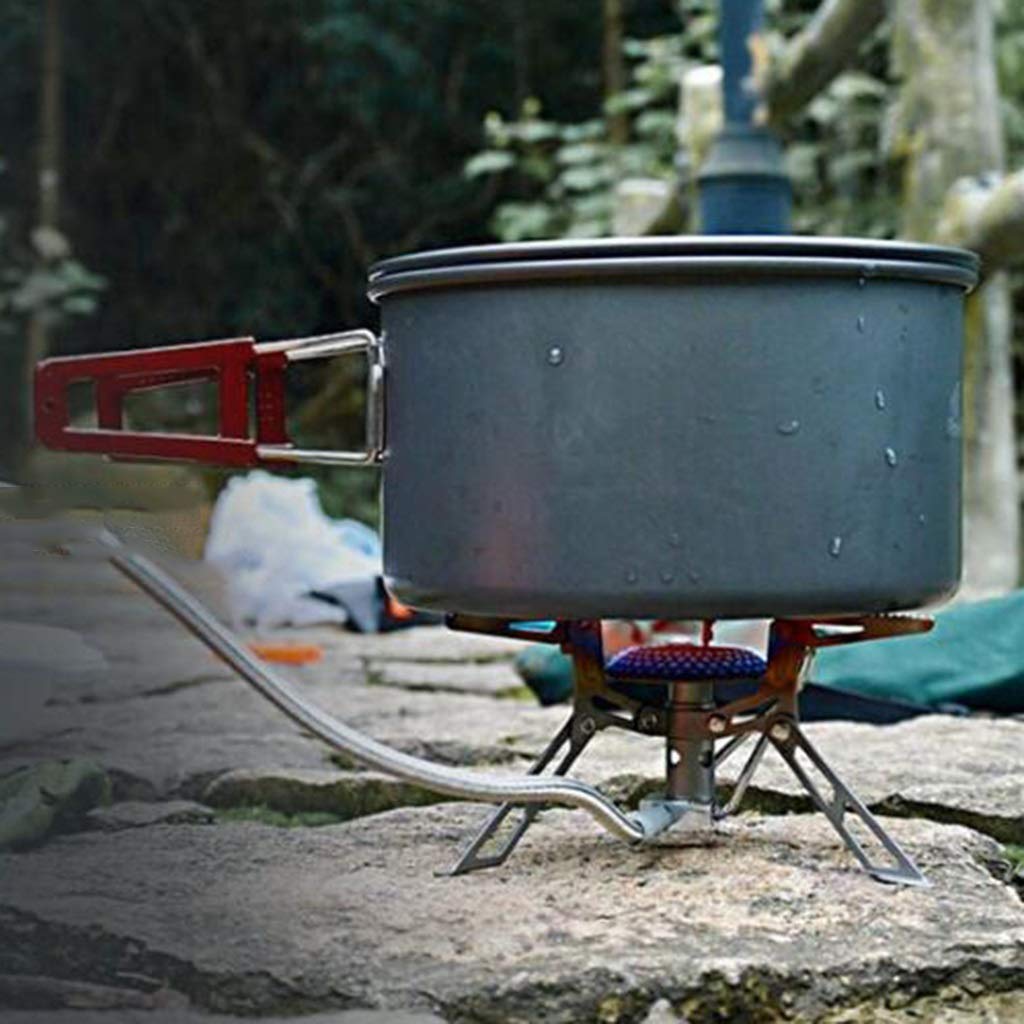 Cuisinière à gaz de Camping Brûleur de cuisinière 2800W Plage de Sable Réchaud de Camping Allumage piézo-électrique Cuisson en Plein air Réchauds de Camping pliants Portables (Color : Silver, Size :