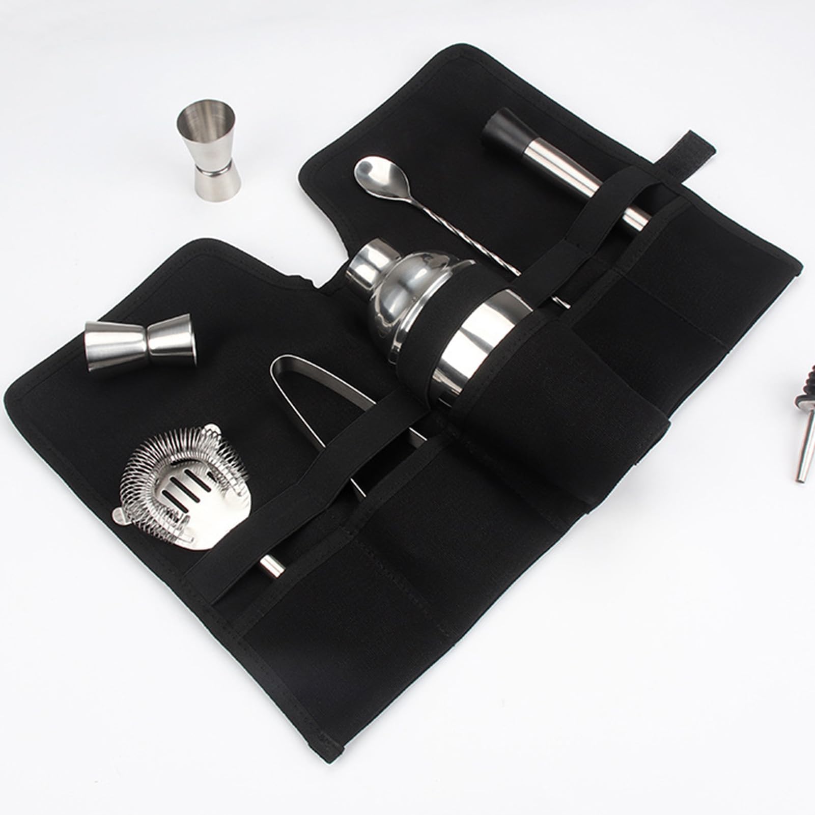 Borsa da trasporto per shaker per cocktail Kit da barista Borsa da viaggio da trasporto per cocktail (Marrone)