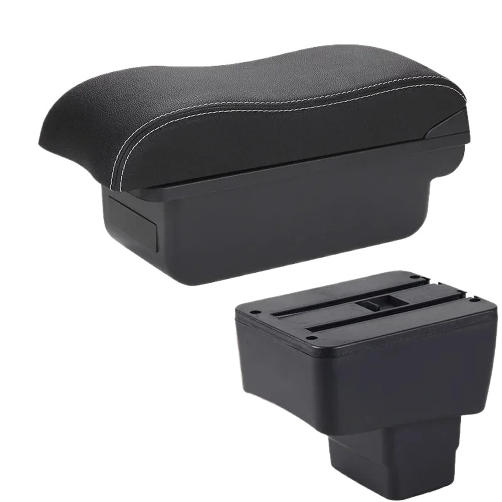 AWGNTQQ Car Armrests For Mazda 2 For Skyactiv Version For Cx3 Car Armrest Box Storage(C3 Black white NOUSB)