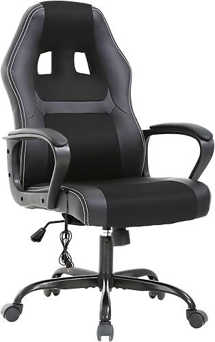 Silla de juegos de PC, silla de oficina ergonómica, silla de juegos con ruedas, silla giratoria para computadora con soporte lumbar, silla ejecutiva
