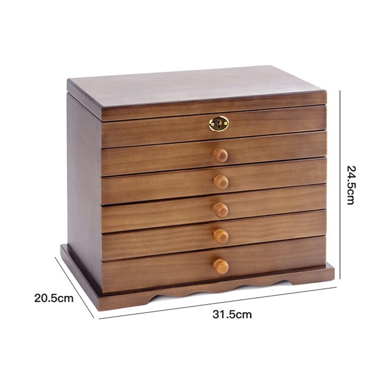 Organizer portagioie in legno grande capacità con cassetti