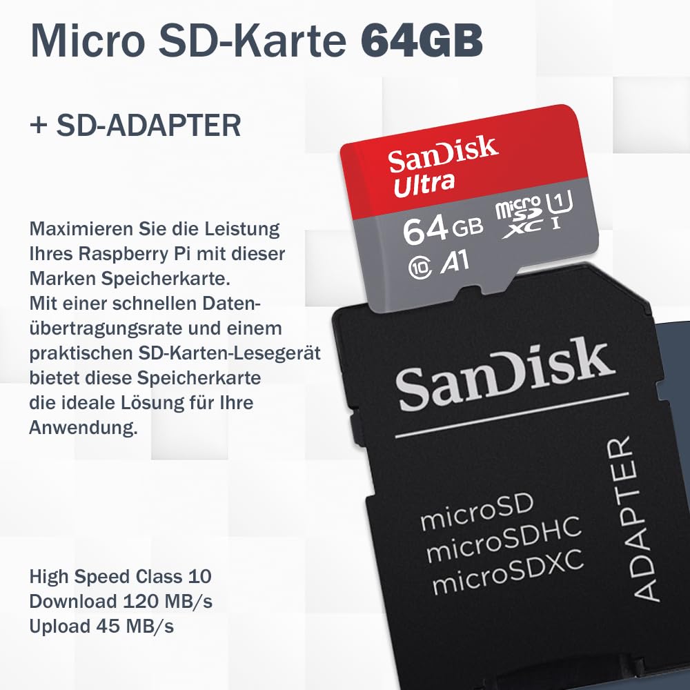Raspberry Pi 5 8 GB PCIe M.2 NVMe – Kit | Carcasa de metal | Active Cooler | M.2 NVMe SSD PCIe Board | Fuente de alimentación USB-C 27W | Tarjeta SD Ultra 64GB | Cable Micro HDMI 4K | Ideal para Home