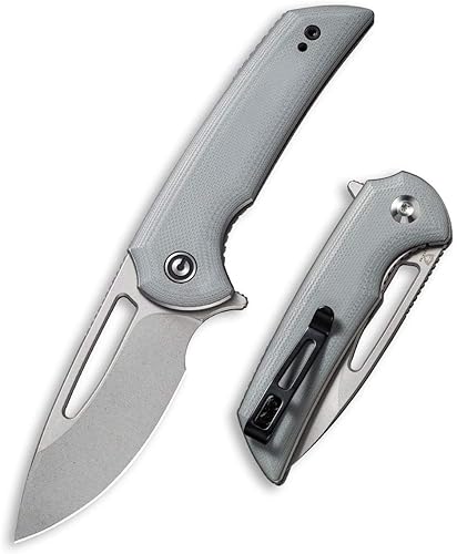 Miniatura 8 de CIVIVI Odium - Cuchillo plegable pequeño  Hoja D2 negra lavada a la piedra de 2.65 pulgadas, mango G10, pivote de rodamientos de bolas, cuchillo de