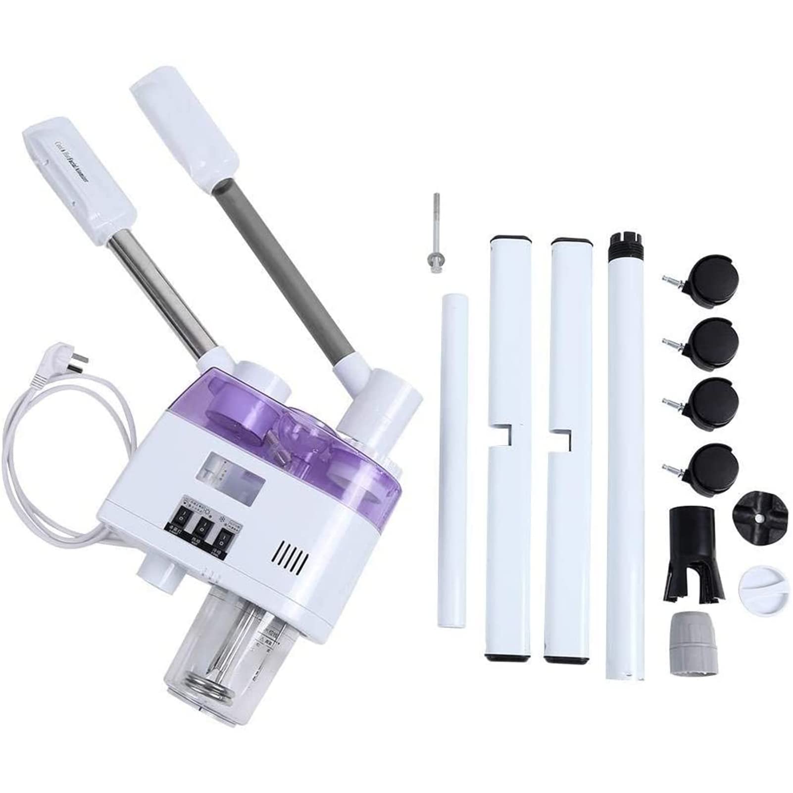 RSGK Vaporizzatore Facciale 2 in 1, Umidificatore a Vapore con Nebbia Calda E Fredda, Crema Idratante per La Pelle, Pori Aperti, Riduzione dei Punti Neri, Spa per Salone di Bellezza Domestico