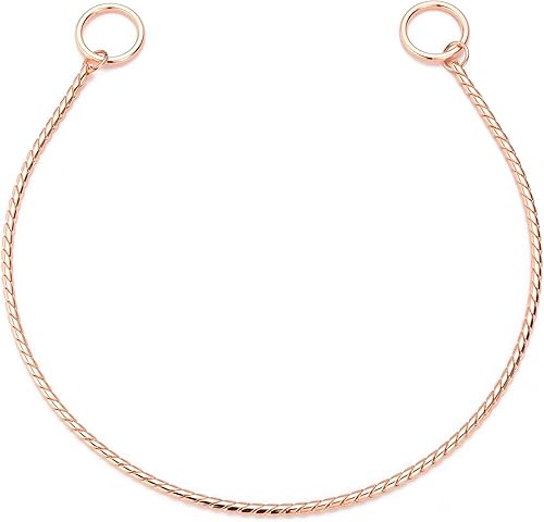 Miniatura 9 de Mogoko Collar de cadena de acero inoxidable para perro, cadena de serpiente de metal para cachorros, gargantilla para entrenamiento y caminar (oro