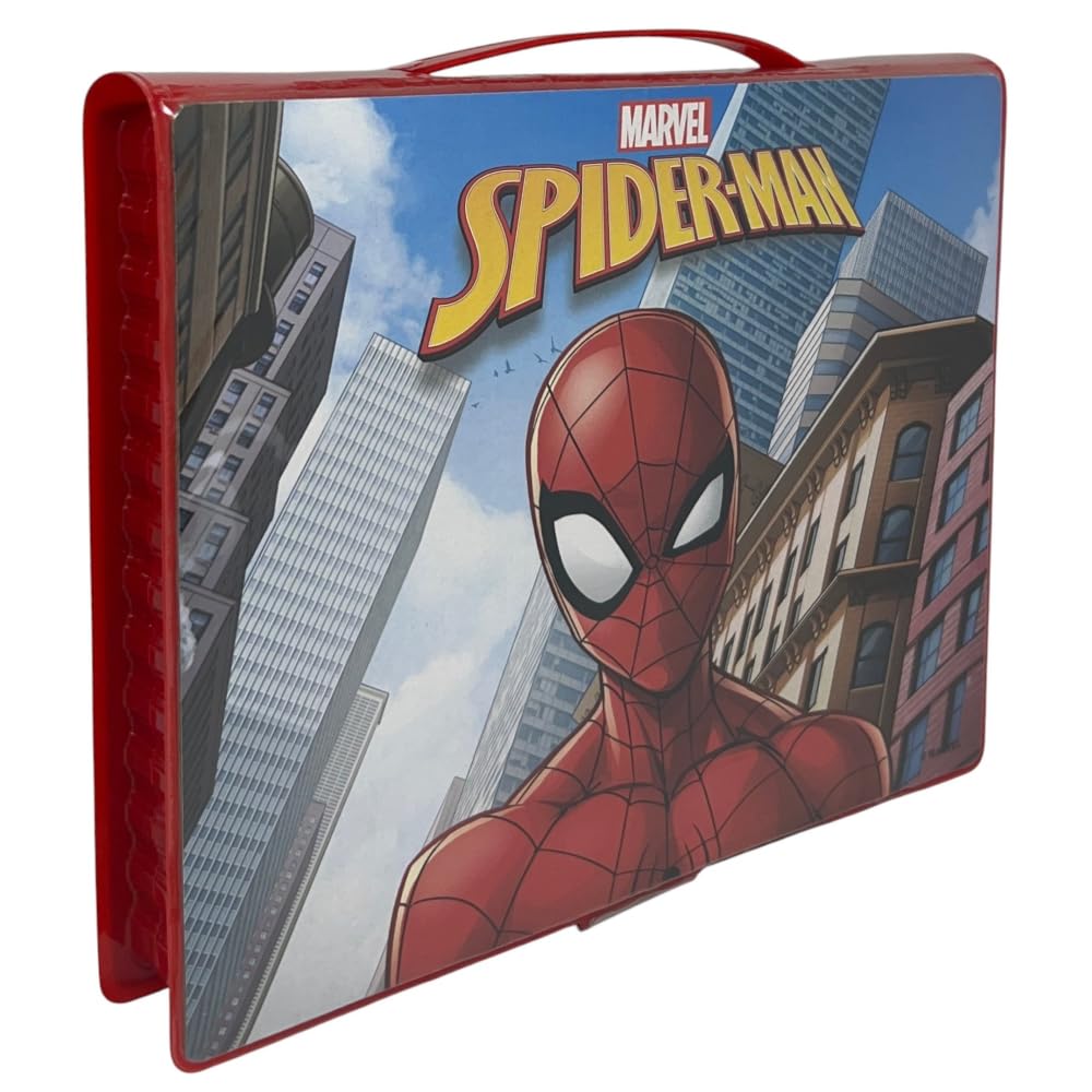 Spiderman Marvel Children's Colouring Box 52 Piece Set of Colours and Stationery Drawing and Painting Kit - Image 3