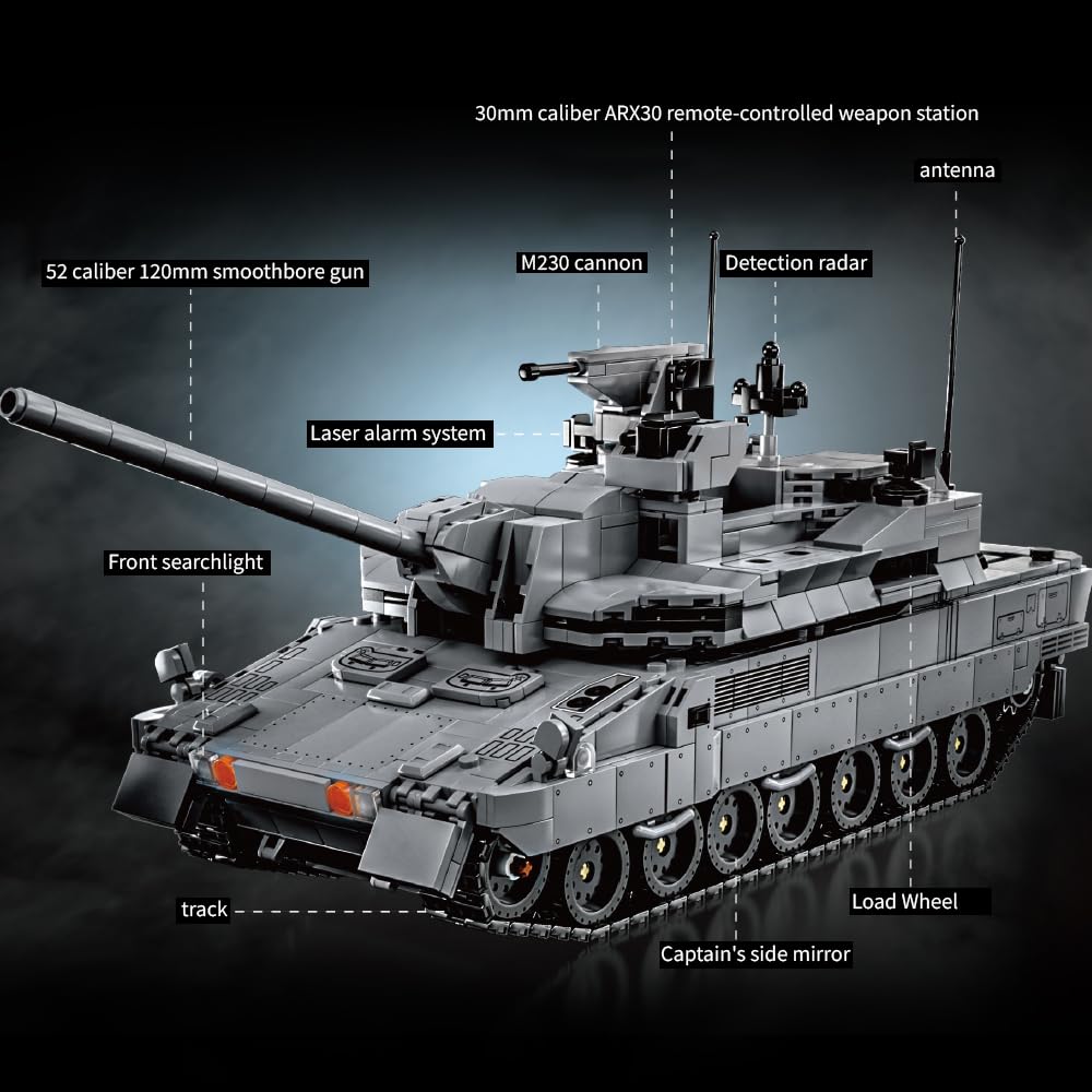 DUANT 39038 Main Battle Tank Building Blocks Set, 2252 Pieces