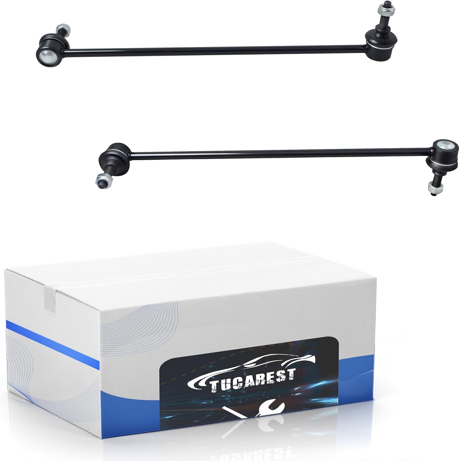 TUCAREST Front Sway Bar Stabilizer Link K750552 K750553 (M10 Stud; For 3.6L/6.2L) Compatible With 2010 2011 2012 2013 2014 2015 Chevy Camaro [# 22757043 22757042 542-699 542-700 TC5303 TC5304]