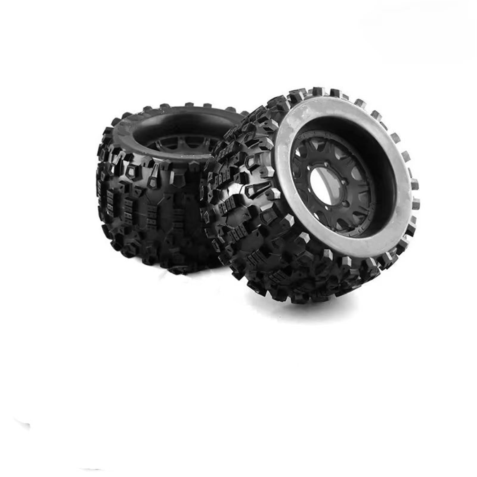 for HPI for Redcat for Rovan for Savage 2PCS 165MM for Monster Truck Wheels Rim Tire Set 12 14 17mm Hub Hex for 1/8 Off-Road RC Car Rc Car Tires(P3)