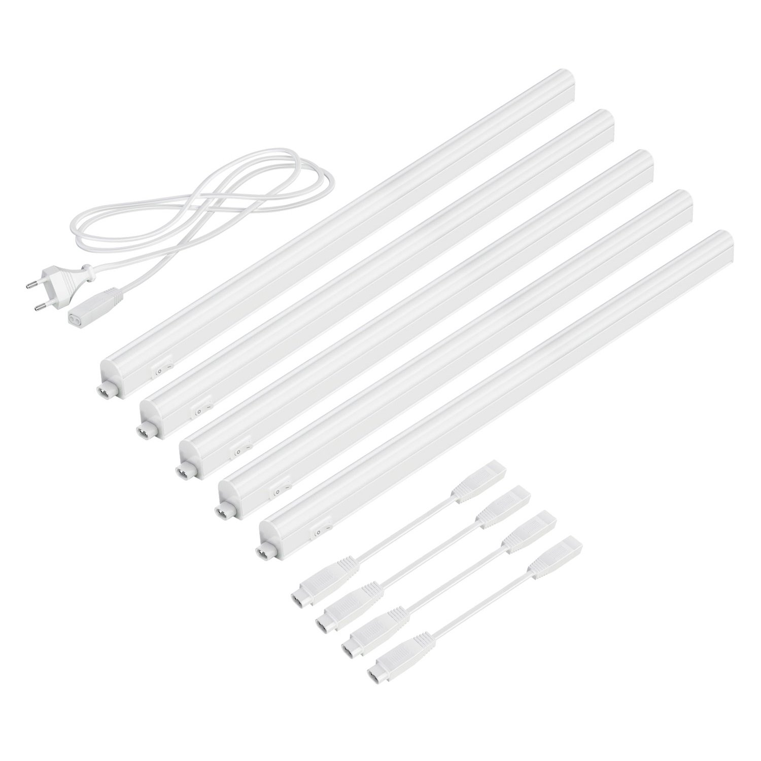 parlat LED Unterbau-Leuchten Rigel, je 57,3cm, je 880lm, weiß, 5er Set