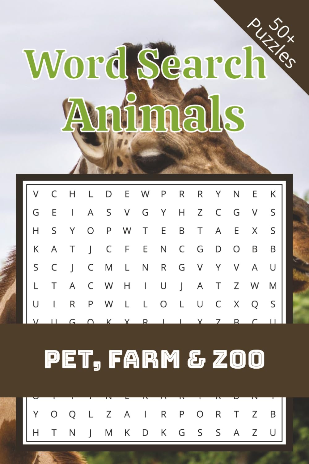 Animals Word Search Puzzle Book: Word Search Puzzle Book Animals - Pet, Farm & Zoo I 6x9",110 Pages I 50+ Puzzles with Solutions