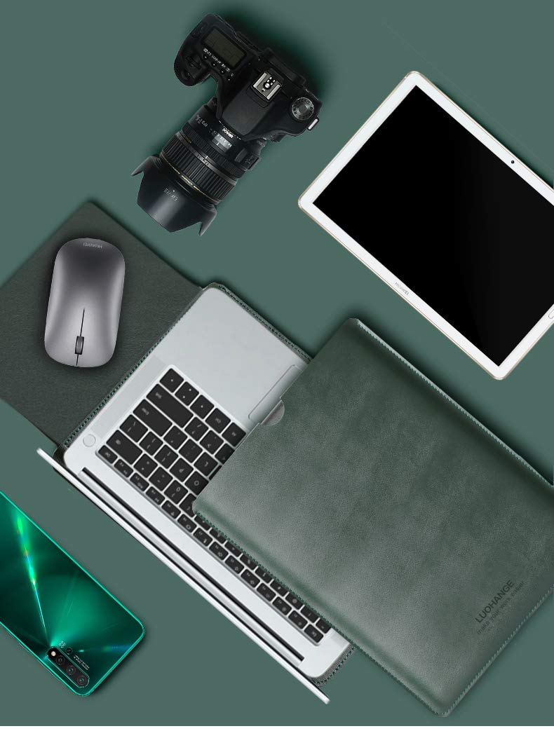 Leder-Laptophülle Mit Ausziehbarer Mauspad-Funktion Für 13-Zoll MacBook & Surface