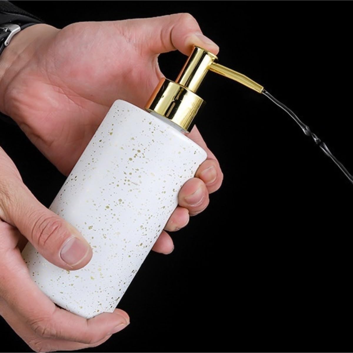 Dispensadores De Loción Jabón Dispensador De Jabón Y Loción De Cerámica con Bomba para Baño, Oficina, Botella De Líquido