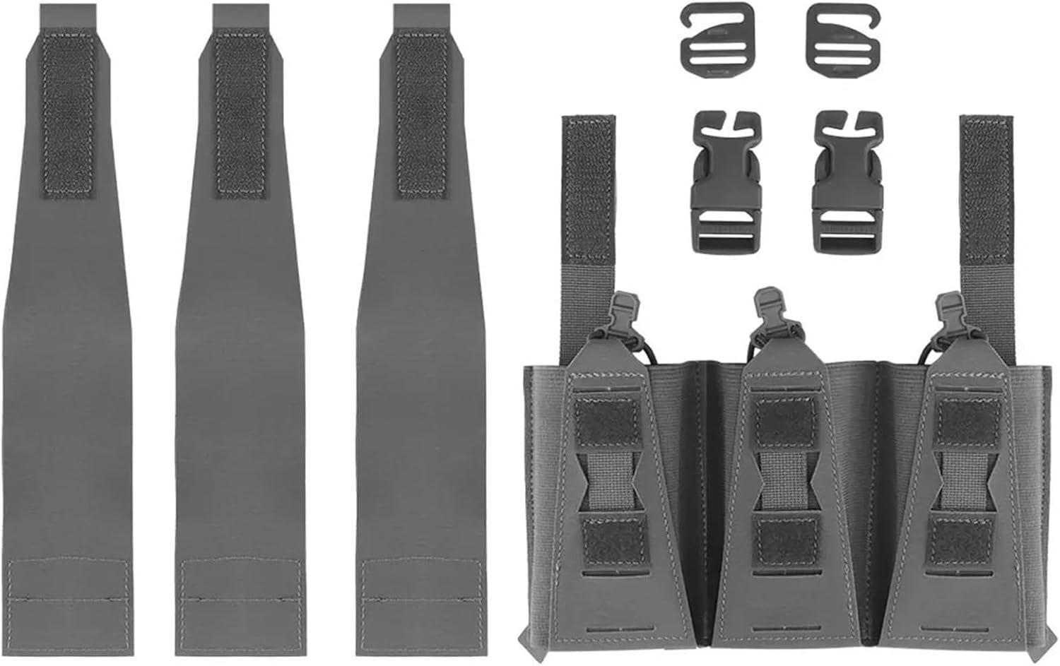 Tactical Triple 5.56 Magazine Pouch Multifunctional Front Panel Flap Cover Airsoft Hunting Accessories