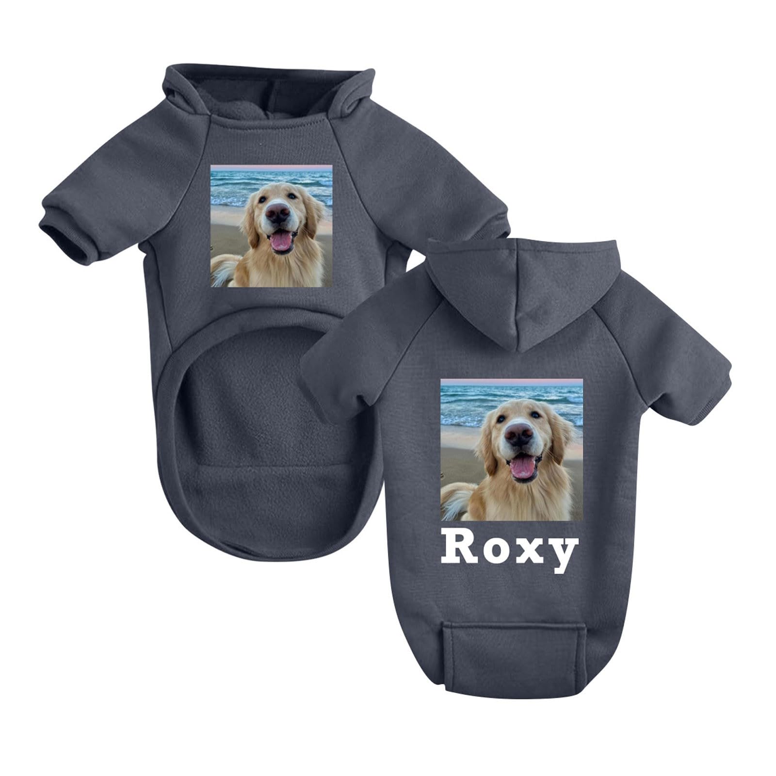 Custom Dog Hoodie with Name Photo,Custom Puppy Kitten Hoodie Sweatshirt Cute Pet Cat Winter Outfits Clothes