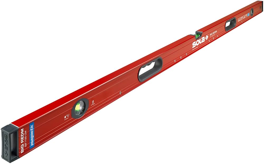 SOLA LSB59LM Box Beam Magnetic Level, Big Red, 59-Inch,Red