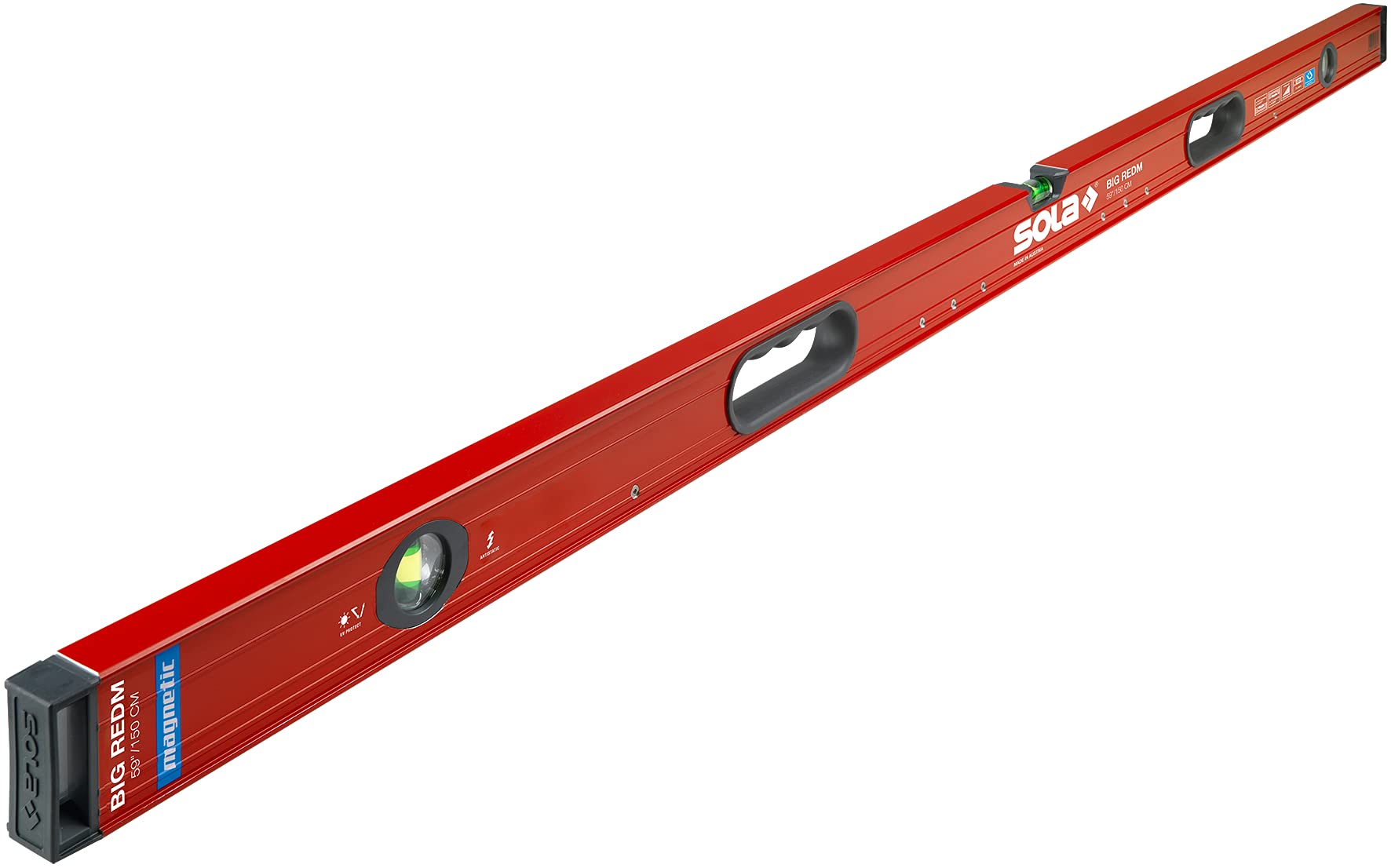 SOLA LSB59LM Box Beam Magnetic Level, Big Red, 59-Inch,Red/Black