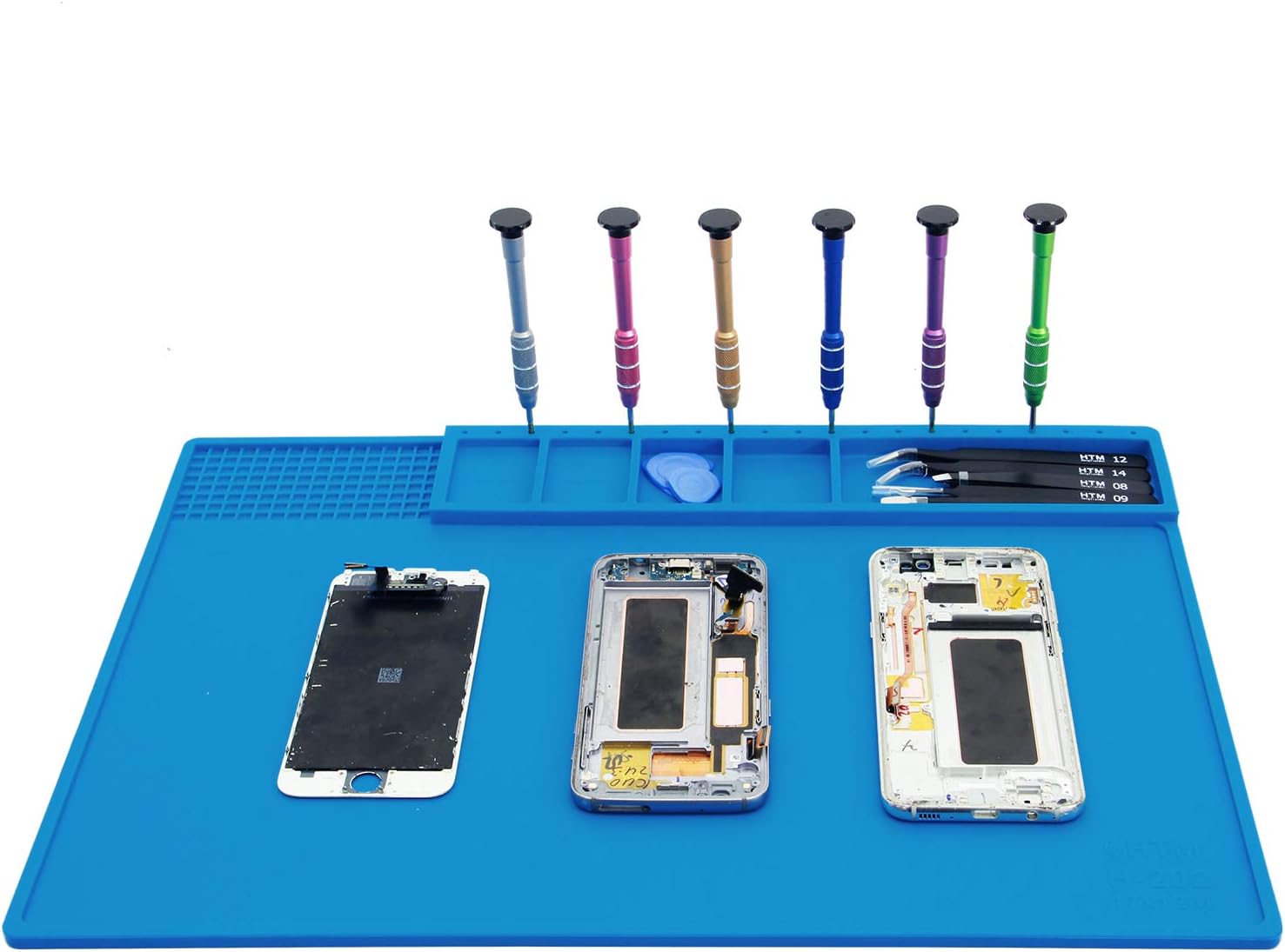 Hengtianmei Heat Insulation Silicone Repair Mat with Scale Ruler and Screw Position for