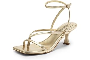 Women's Metallic Heels: Strappy Lace-Up Heeled Sandals
