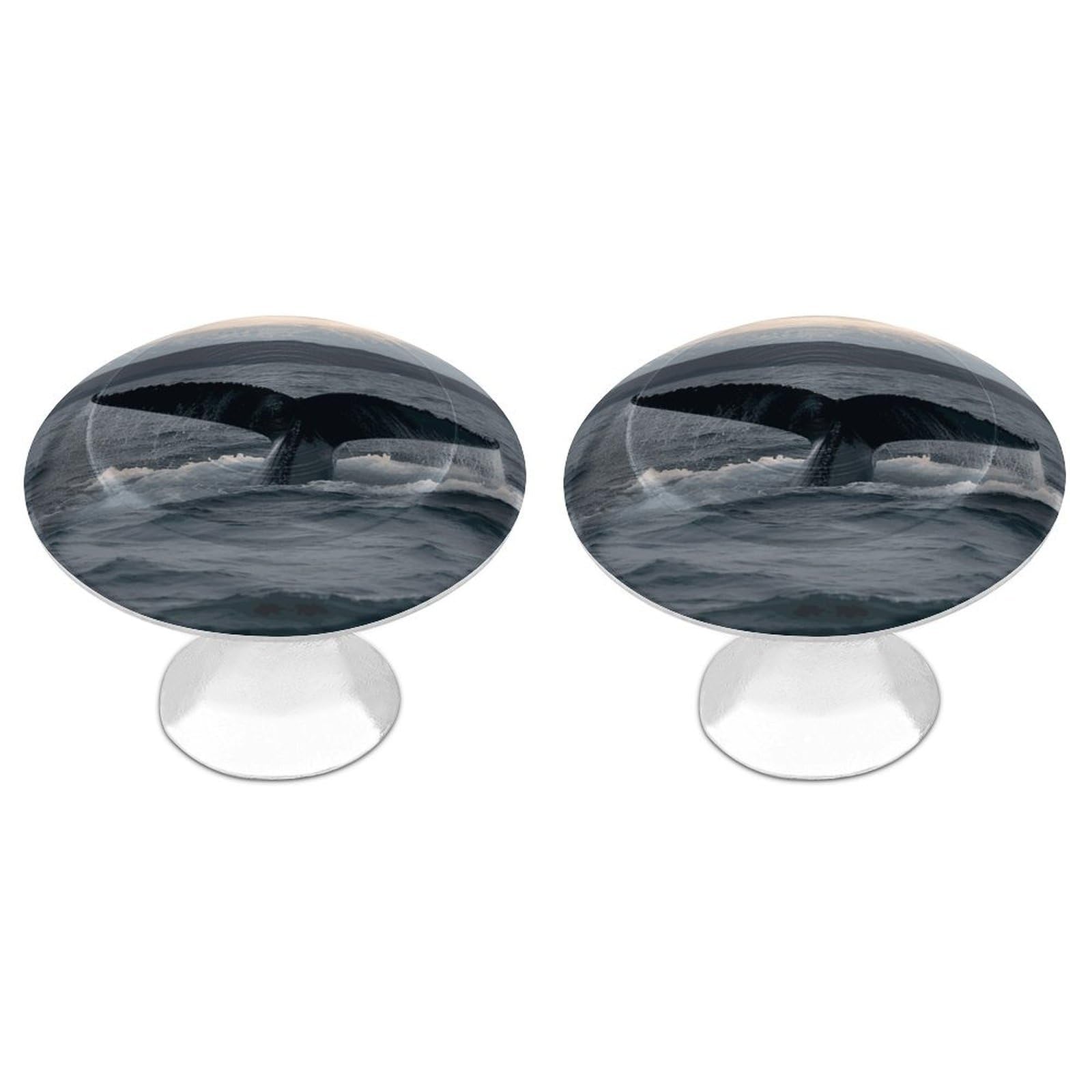 Btcowzrv Style Humpback Whale Tail Ocean 2 Pack Cabinet Knobs Drawer Pulls