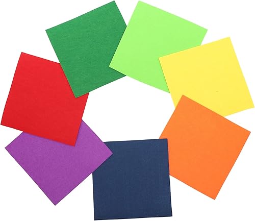 Ciieeo Hojas de tela de fieltro para manualidades: 7 hojas de bricolaje de retazos de Navidad, costura cuadrada para manualidades, manualidades,