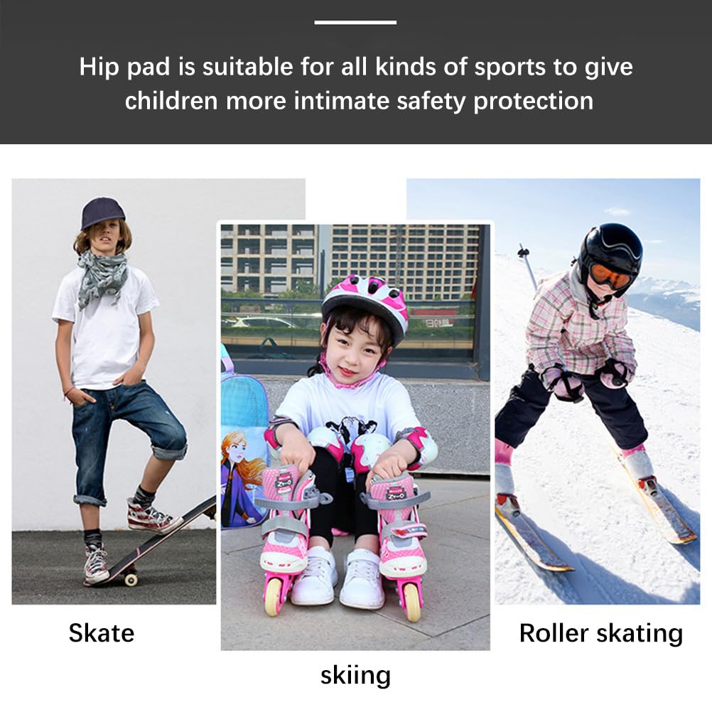 Cuscinetti per Pattinaggio, Protezione per il Sedere dei Bambini, Spessa 28 Mm, Pantaloni Imbottiti per Snowboard, Antiscivolo, per Pattinaggio su Ghiaccio, Sci, Skateboard, Ciclismo, Hockey,(rosa)