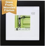 Kiera Grace Langford Simple & Classic Decorative Engineered Wood Wall Picture Frame For Home, Room, & Office, 10" x 10" Matted For 5" x 5" Photos, Black