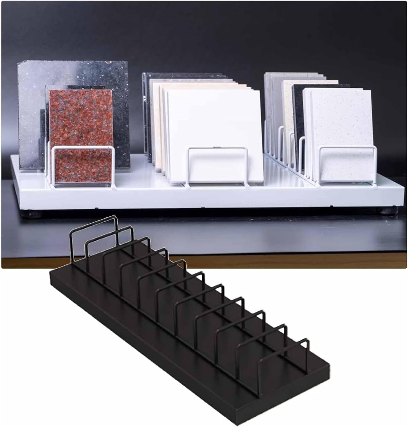 Estante organizador para losas de mármol, porcelana y muestras de azulejos
